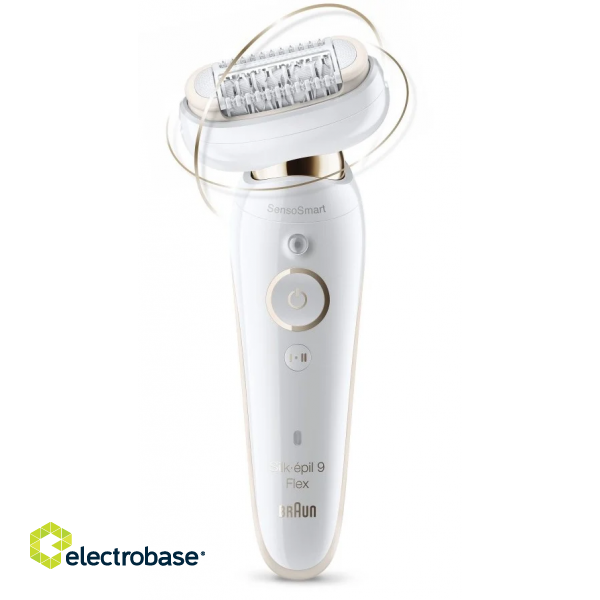 Braun Epilator | Silk-epil 9 Flex SES9001 | Operating time (max) 50 min | Number of power levels 2 | Wet & Dry | White фото 2