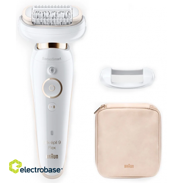 Braun Epilator | Silk-epil 9 Flex SES9001 | Operating time (max) 50 min | Number of power levels 2 | Wet & Dry | White фото 3
