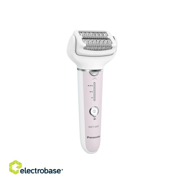 Panasonic | ES-EY80-P503 | Epilator | Operating time (max) 30 min | Number of power levels 3 | Wet & Dry | White/Pink фото 1