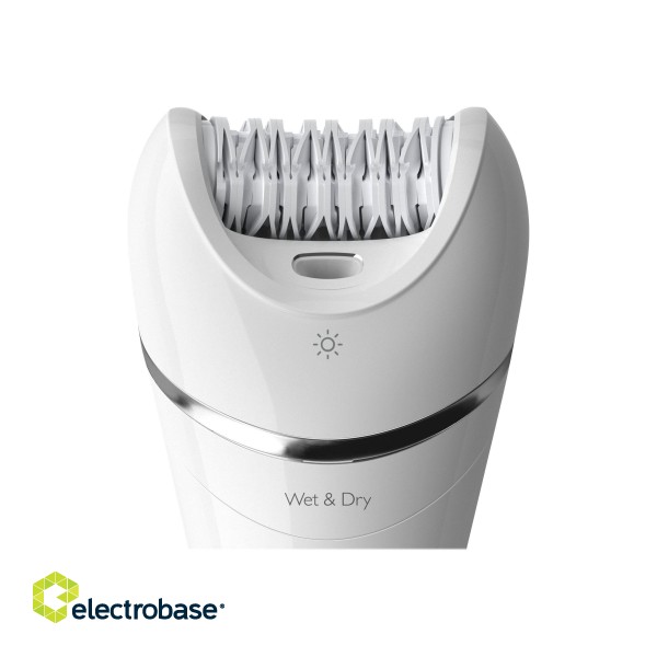 Philips | BRE700/00 | Epilator | Operating time (max) 40 min | Bulb lifetime (flashes) | Number of power levels N/A | Wet & Dry | White image 6