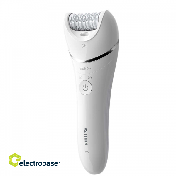 Philips | BRE700/00 | Epilator | Operating time (max) 40 min | Bulb lifetime (flashes) | Number of power levels N/A | Wet & Dry | White image 5