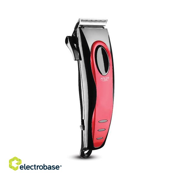 Adler | Hair clipper | AD 2825 | Corded | Red image 2
