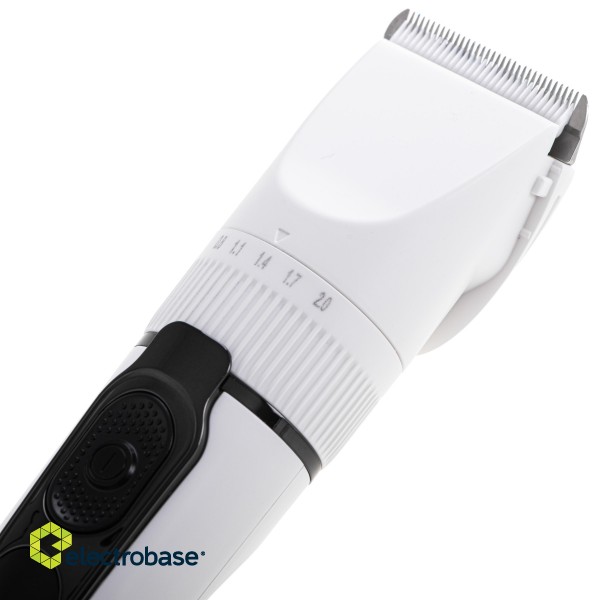 Adler | Hair Clipper with LCD Display | AD 2839 | Cordless | Number of length steps 6 | White/Black image 9
