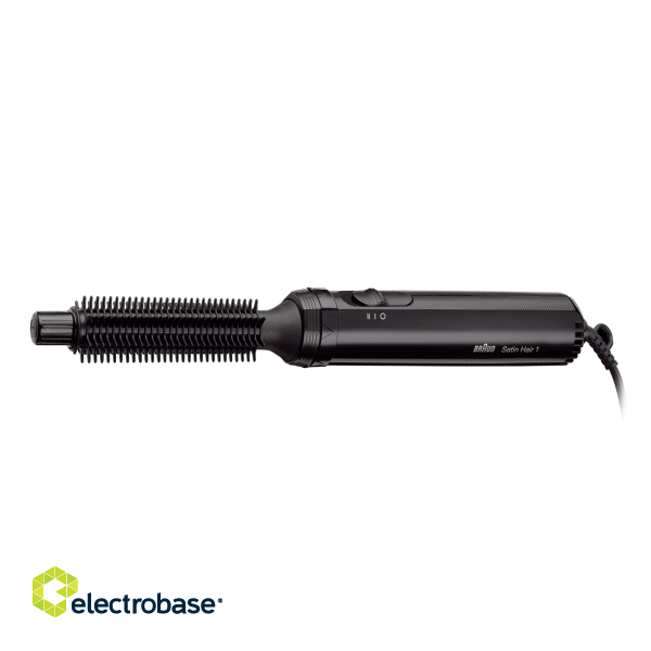 Braun | Hair Styler | AS110 Satin Hair 1 | Warranty 24 month(s) | Temperature (max)  °C | Number of heating levels | Display | 200 W | Black image 1
