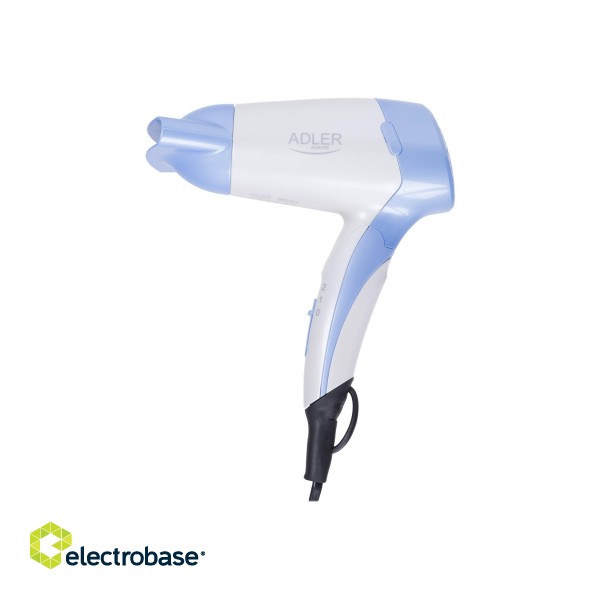 Adler | Hair Dryer | AD 2222 | 1200 W | Number of temperature settings 1 | White/blue image 2