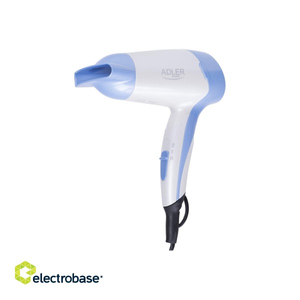 Adler | Hair Dryer | AD 2222 | 1200 W | Number of temperature settings 1 | White/blue paveikslėlis 4