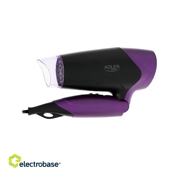 Adler | Hair Dryer | AD 2260 | 1600 W | Number of temperature settings 2 | Black/Purple image 4