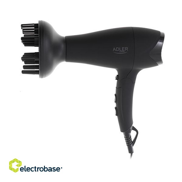 Adler | Hair dryer | AD 2267 | 2100 W | Number of temperature settings 3 | Diffuser nozzle | Black image 5