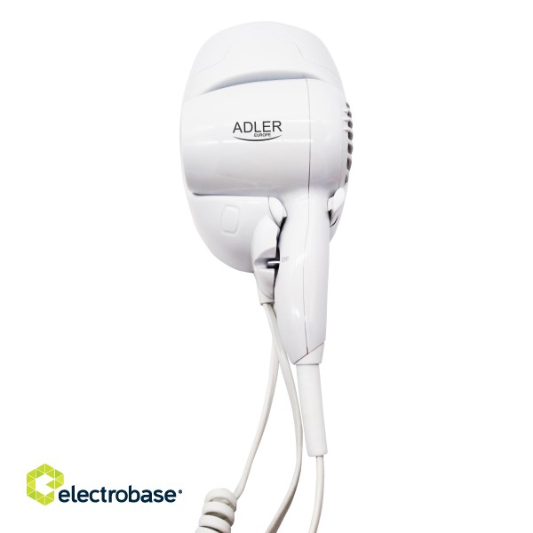 Adler | Hair dryer for hotel and swimming pool | AD 2252 | 1600 W | Number of temperature settings 2 | White paveikslėlis 3