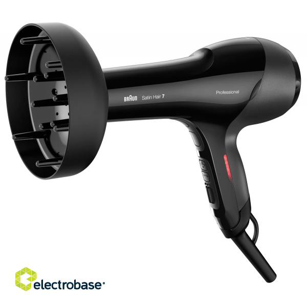 Braun | Hair Dryer | HD785 Satin Hair 7 SensoDryer | 2000 W | Number of temperature settings 4 | Ionic function | Diffuser nozzle | Black image 5