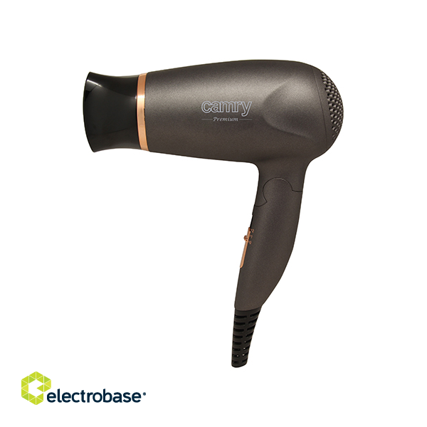 Camry | Hair Dryer | CR 2261 | 1400 W | Number of temperature settings 2 | Metallic Grey/Gold image 1