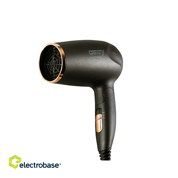 Camry | Hair Dryer | CR 2261 | 1400 W | Number of temperature settings 2 | Metallic Grey/Gold paveikslėlis 6