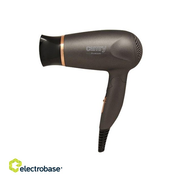Camry | Hair Dryer | CR 2261 | 1400 W | Number of temperature settings 2 | Metallic Grey/Gold image 2