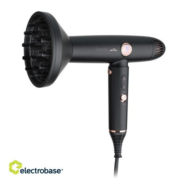 ETA | Hair Dryer | ETA931990000 Fenité Exclusive | 1400 W | Number of temperature settings 3 | Ionic function | Diffuser nozzle | Black фото 3