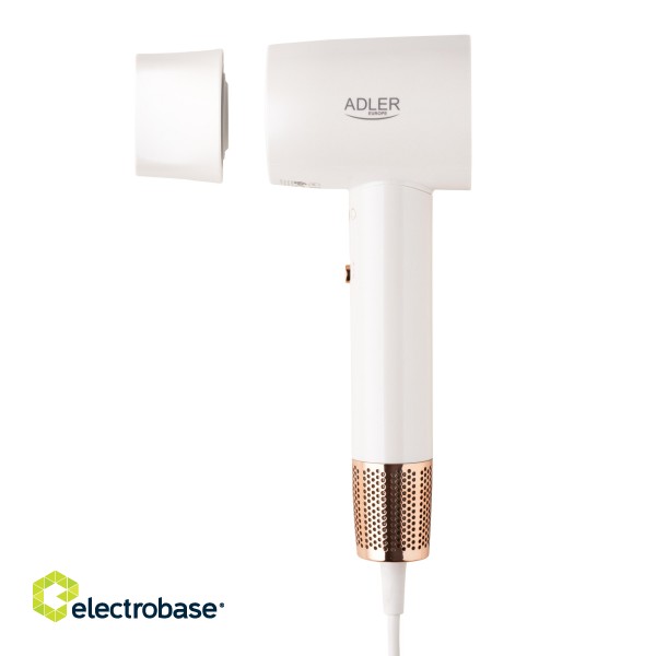 Adler Hair Dryer | SUPERSPEED AD 2272 | 1800 W | Number of temperature settings 3 | Ionic function | White image 3