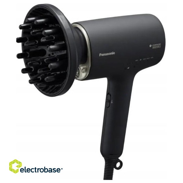 Panasonic | Hair Dryer | Nanoe  EHNA0JN825 | 1600 W | Number of temperature settings 4 | Diffuser nozzle | Black фото 8