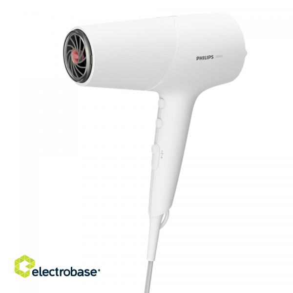 Philips | Hair Dryer | BHD500/00 | 2100 W | Number of temperature settings 3 | Ionic function | White фото 2