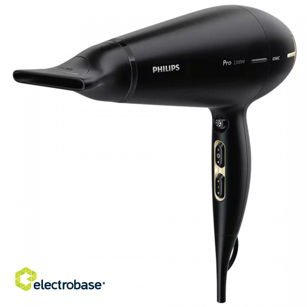 Philips | Hair Dryer | HPS920/00 Prestige Pro | 2300 W | Number of temperature settings 3 | Ionic function | Black/Gold paveikslėlis 1