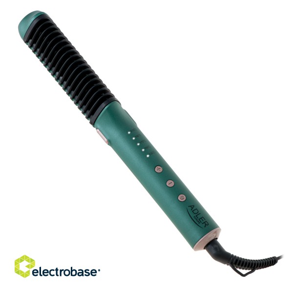 Adler | Straightening Brush | AD 2324 | Warranty 24 month(s) | Display | Temperature (min)  °C | Temperature (max) 210 °C | Number of heating levels | Green image 2