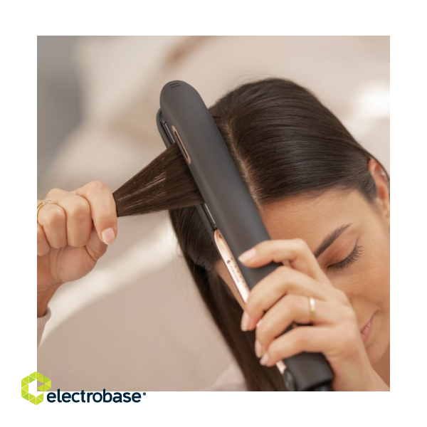 Panasonic | Hair Straightener | EH-PHS9KK825 Nanoe | Warranty 24 month(s) | Ceramic heating system | Ionic function | Display | Temperature (min)  °C | Temperature (max) 230 °C | Number of heating levels 5 | W | Black/Gold image 7