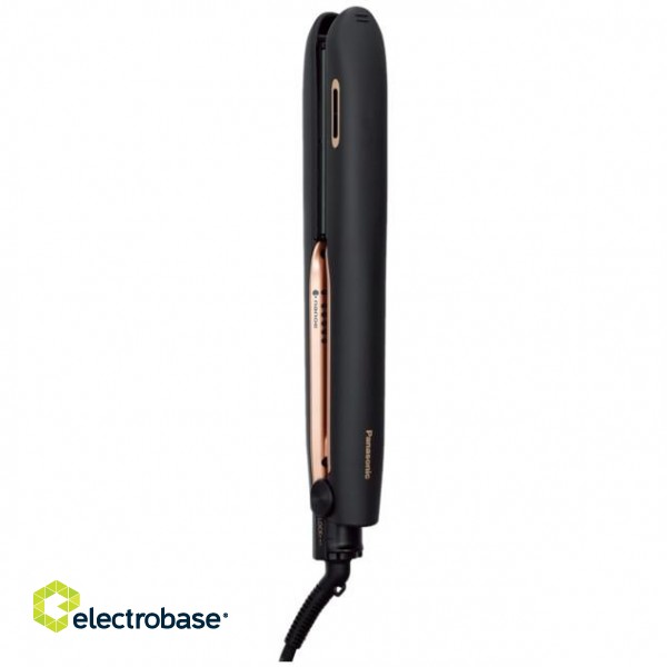 Panasonic | Hair Straightener | EH-PHS9KK825 Nanoe | Warranty 24 month(s) | Ceramic heating system | Ionic function | Display | Temperature (min)  °C | Temperature (max) 230 °C | Number of heating levels 5 | W | Black/Gold image 6