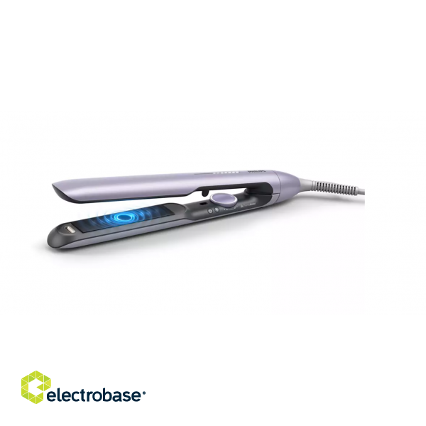 Philips | Hair straightener | BHS742/00 | Ceramic heating system | Ionic function | Display LED | Temperature (min) 120 °C | Temperature (max) 230 °C | Number of heating levels 12 | Purple paveikslėlis 2