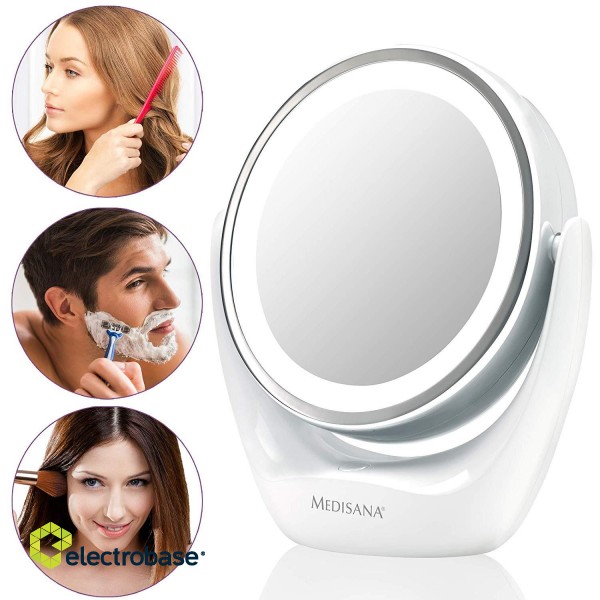 Medisana | CM 835  2-in-1 Cosmetics Mirror | 12 cm | High-quality chrome finish фото 1