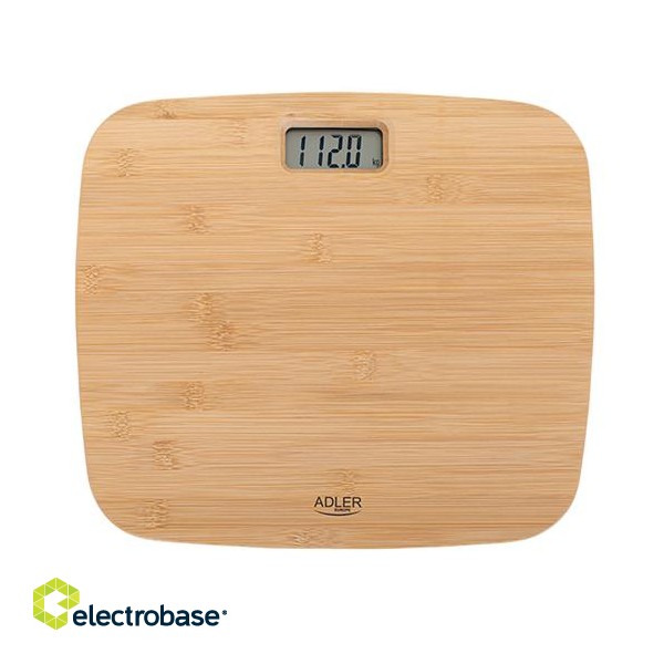 Adler | Bathroom Bamboo Scale | AD 8173 | Maximum weight (capacity) 150 kg | Accuracy 100 g image 1