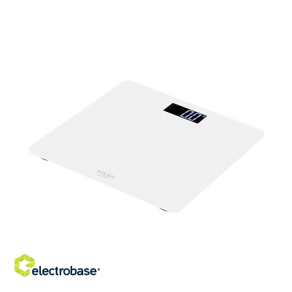 Adler | Bathroom scale | AD 8157w | Maximum weight (capacity) 150 kg | Accuracy 100 g | Body Mass Index (BMI) measuring | White фото 1