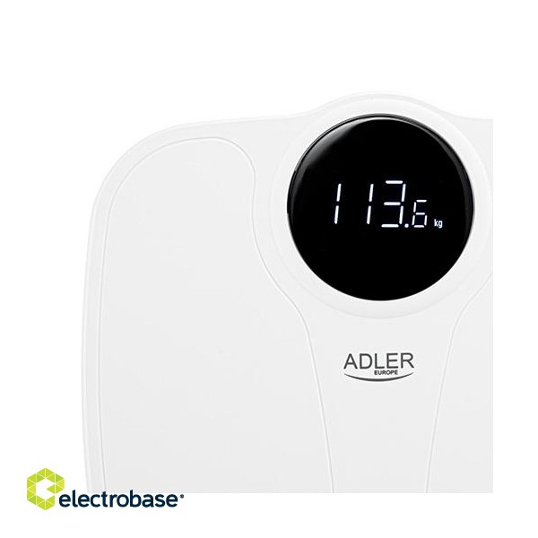 Adler | Bathroom Scale | AD 8172w | Maximum weight (capacity) 180 kg | Accuracy 100 g | Body Mass Index (BMI) measuring | White image 4