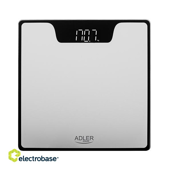 Adler | Bathroom Scale | AD 8174s | Maximum weight (capacity) 180 kg | Accuracy 100 g | Silver image 1