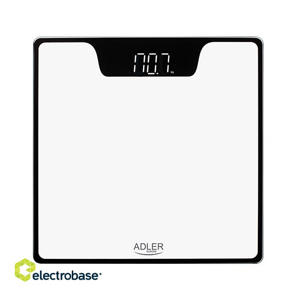 Adler | Bathroom Scale | AD 8174w | Maximum weight (capacity) 180 kg | Accuracy 100 g | White фото 1