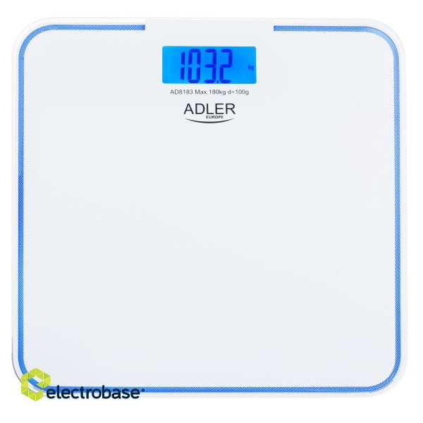 Adler | Bathroom Scale | AD 8183 | Maximum weight (capacity) 180 kg | Accuracy 100 g | White image 1