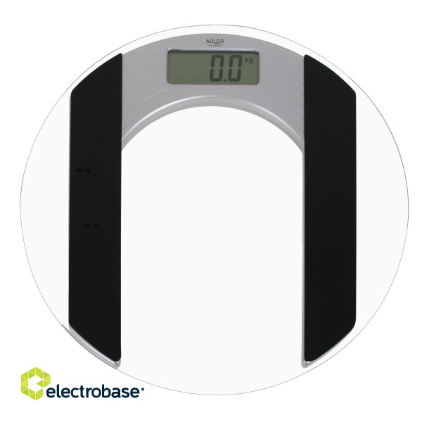 Adler | Body fit Scales | Maximum weight (capacity) 150 kg | Accuracy 100 g | Glass image 3