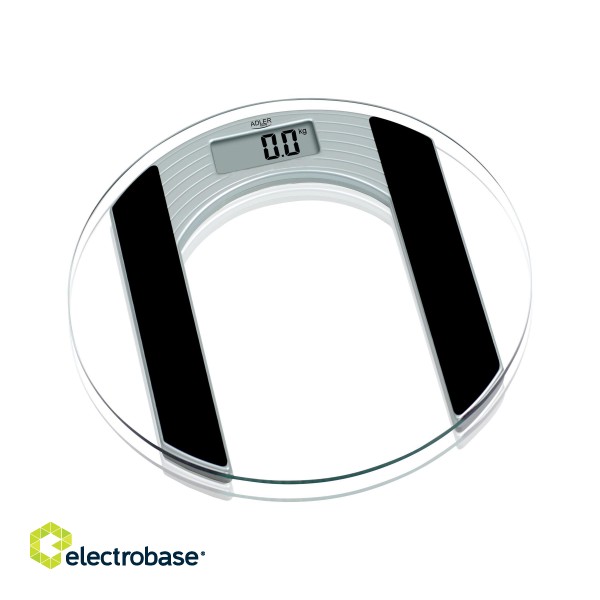 Adler | Body fit Scales | Maximum weight (capacity) 150 kg | Accuracy 100 g | Glass image 4