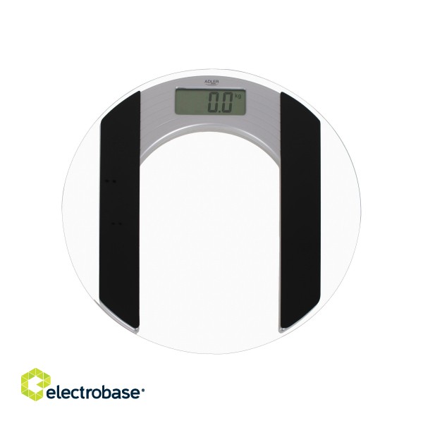 Adler | Body fit Scales | Maximum weight (capacity) 150 kg | Accuracy 100 g | Glass image 9