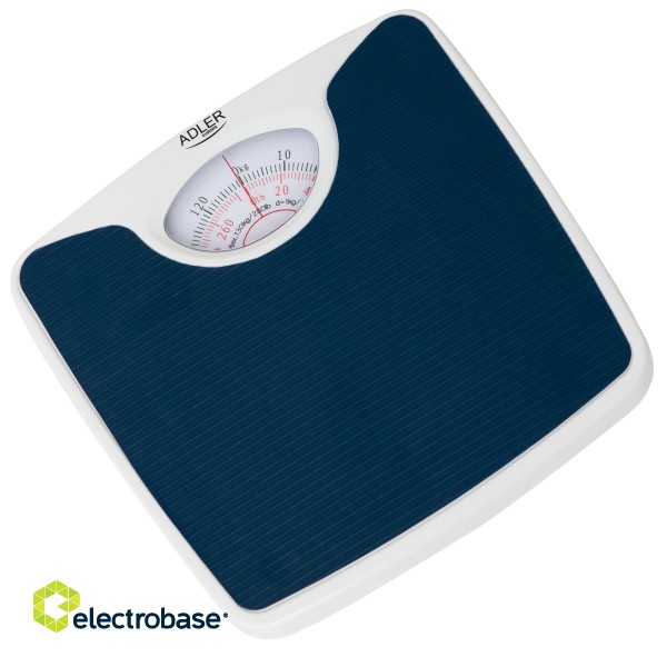 Adler | Mechanical bathroom scale | AD 8151b | Maximum weight (capacity) 130 kg | Accuracy 1000 g | Blue/White image 3