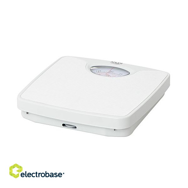 Adler | Mechanical bathroom scale | AD 8151w | Maximum weight (capacity) 130 kg | Accuracy 1000 g | White image 1