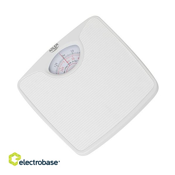 Adler | Mechanical bathroom scale | AD 8151w | Maximum weight (capacity) 130 kg | Accuracy 1000 g | White image 2