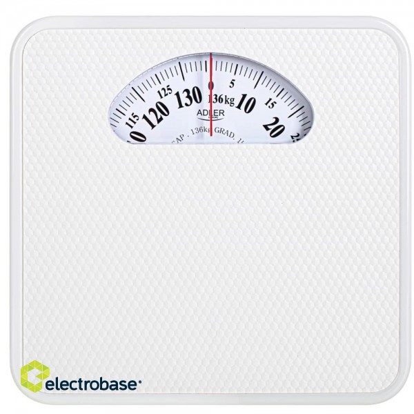 Adler | Mechanical Bathroom Scale | AD 8179w | Maximum weight (capacity) 136 kg | Accuracy 1000 g | White image 1