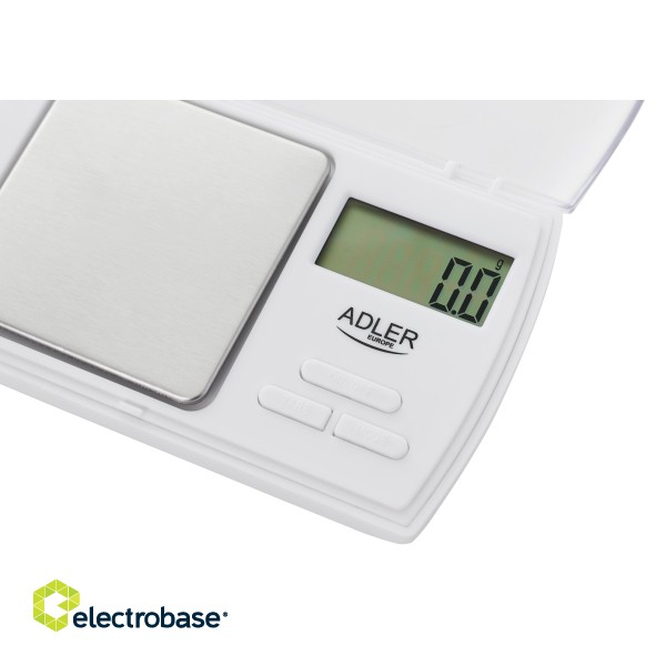 Adler | Precision scale | AD 3161 | Maximum weight (capacity) 0.5 kg | Accuracy 0.01 g | White image 3