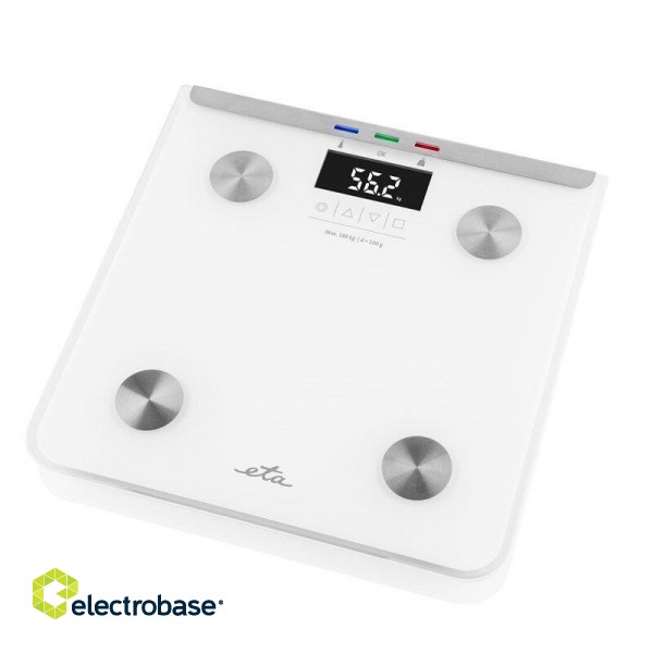 ETA | Scales | Laura ETA078190000 | Body analyzer | Maximum weight (capacity) 180 kg | Accuracy 100 g | White image 5