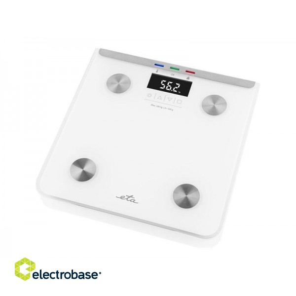 ETA | Scales | Laura ETA078190000 | Body analyzer | Maximum weight (capacity) 180 kg | Accuracy 100 g | White image 2