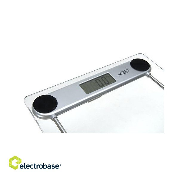 Scales | Adler | Maximum weight (capacity) 150 kg | Accuracy 100 g | Glass paveikslėlis 4