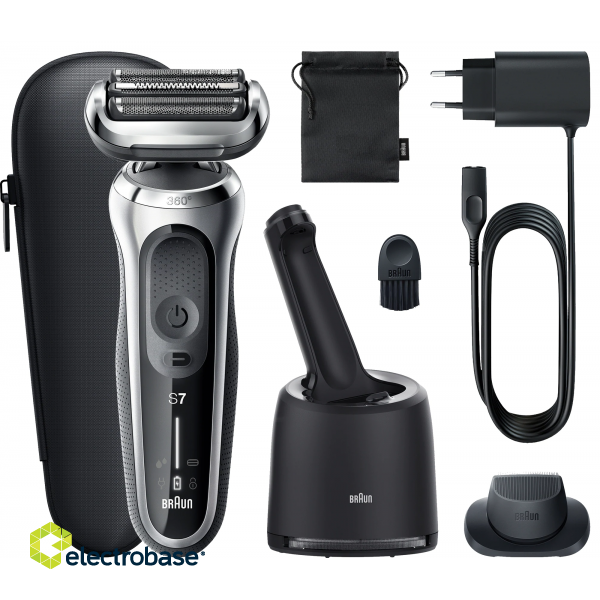 Braun | Shaver | 71-S7200cc | Operating time (max) 50 min | Wet & Dry | Silver/Black image 1