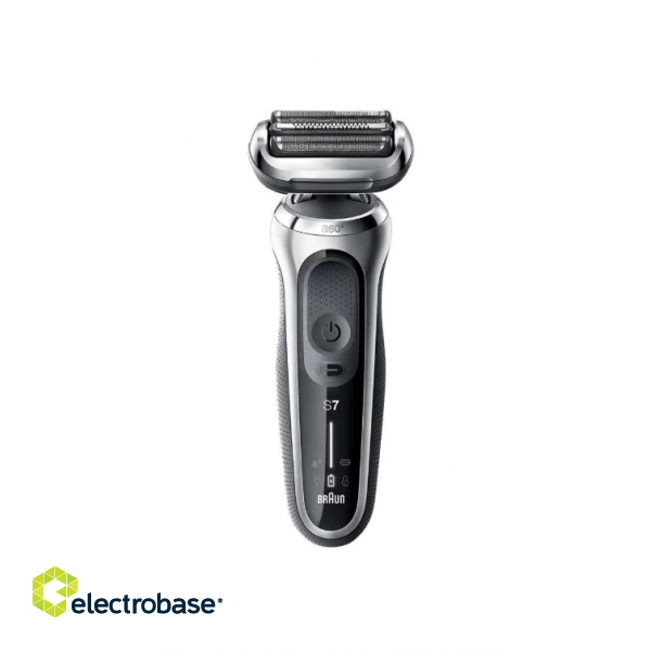 Braun | Shaver | 71-S7200cc | Operating time (max) 50 min | Wet & Dry | Silver/Black image 3