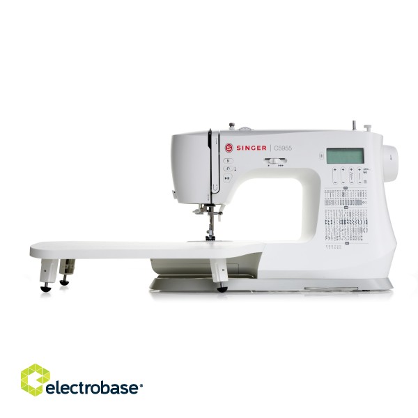 Singer | Sewing Machine | C5955 | Number of stitches 417 | Number of buttonholes 8 | White фото 2