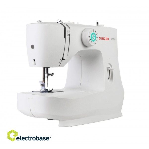 Singer | Sewing Machine | M1505 | Number of stitches 6 | Number of buttonholes 1 | White фото 2