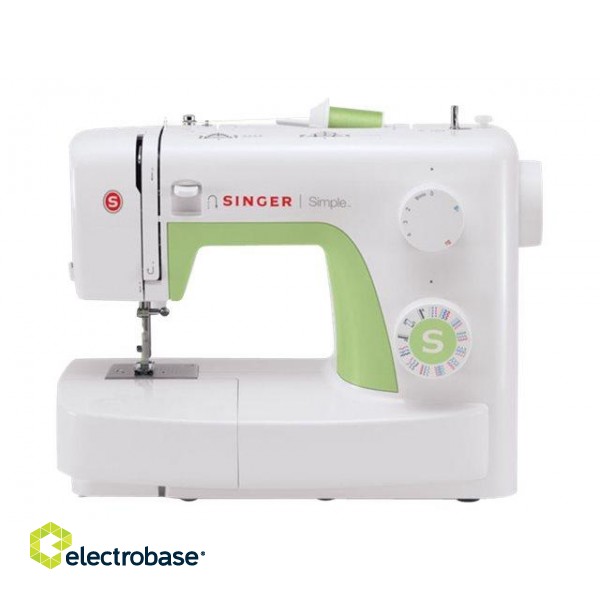 Singer | Sewing Machine | Simple 3229 | Number of stitches 31 | Number of buttonholes 1 | White/Green фото 2