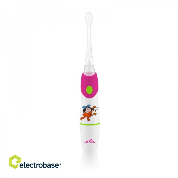 ETA | SONETIC Toothbrush | ETA071090010 | Battery operated | For kids | Number of brush heads included 2 | Number of teeth brushing modes Does not apply | Sonic technology | White/ pink image 1
